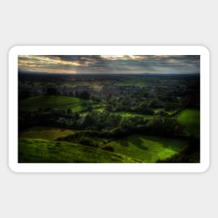 Sunset at Glastonbury Tor Sticker